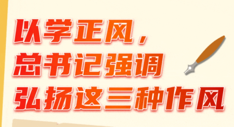 以學正風，總書記強調弘揚這三種作風